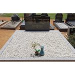 17104 - Black and G623 Granites  Mixed White Pebbles  Gold Leaf epitaph